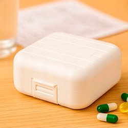 Praktisk og kompakt pilleboks � perfekt til hverdag og reise