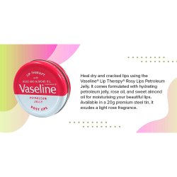 VASELINE Lip Therapy Rosy Lips 20g � intensiv pleje med let rosafarvet gl�d