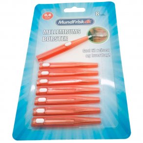 Mellemrumsbrster 8 stk. MundFrisk 0.6 mm RD