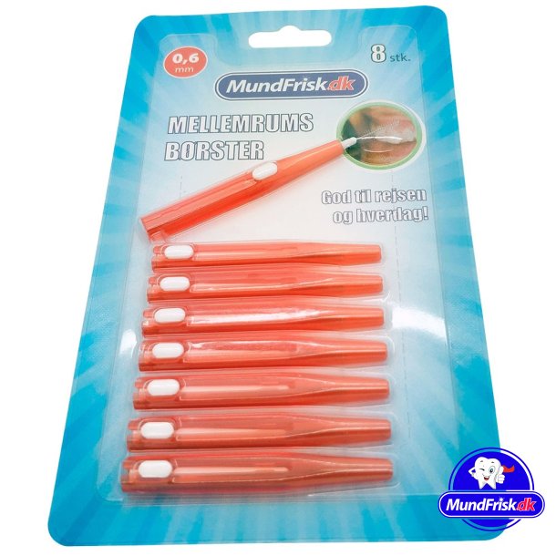 Spaltb&uuml;rsten 8 Stk. MundFrisk 0,6 mm ROT