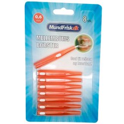 Mellemrumsbrster 8 stk. MundFrisk 0.6 mm RD