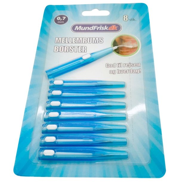 Mellemrumsbrster 8 stk. MundFrisk 0.7 mm BL