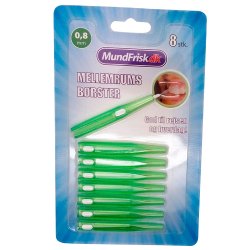 Gapborstar 8 st. MundFrisk 0,8 mm GRN