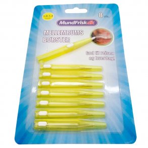 Mellemrumsbrster 8 stk. MundFrisk GUL