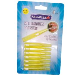 Mellemrumsbrster 8 stk. MundFrisk GUL