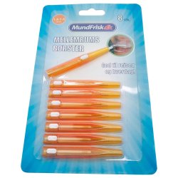 Spaltebrster 8 stk. MundFrisk 1,2 - 1,5 mm ORANSJE