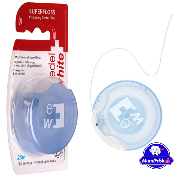 Zahnseide ohne PFAS Edel+White Expanding Superfloss