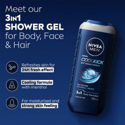 Nivea Men Cool Kick Shower Gel 250 ml