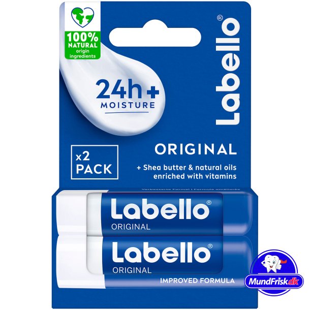 LABELLO Lbepomader 2 stk. Original Care Lip Balm 4.8g