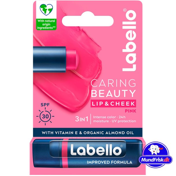 LABELLO Lippenbalsam Caring Beauty 3in1 LSF 30 Pink 4,8g