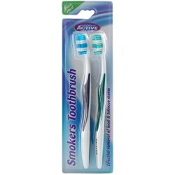 Hrde Tandbrster 2 stk. ACTIVE Oral Care Smokers