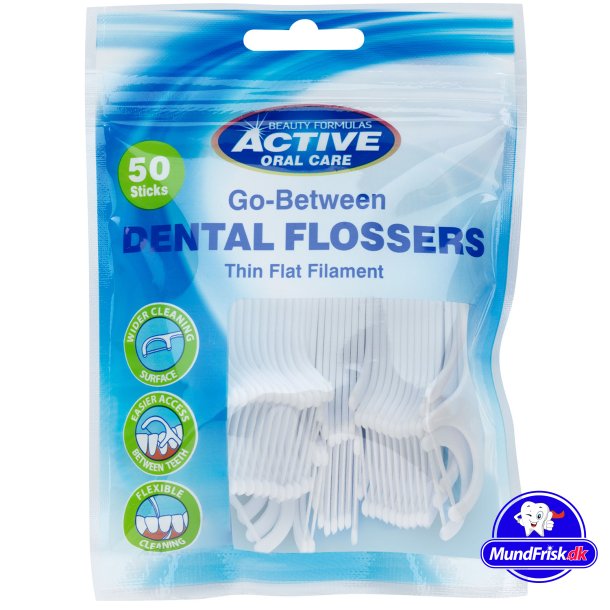 Tandtrdsbjler Active Oral Care Go Between Flossers 50 stk.