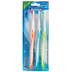 3 bitar. Barntandborstar Active Oral Care Junior 8-12 r