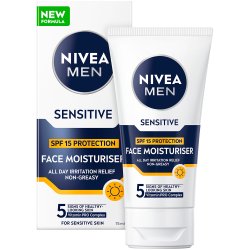 NIVEA Men Sensitive Face Cream SPF 15 Protection 75 ml