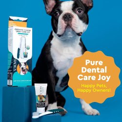 Radius Organic Canine Oral Care Kit til Hvalpe � �kologisk Tandplejes�t med Ekstra Bl�d Tandb�rste