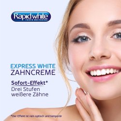 Hampaiden valkaisuun tarkoitettu hammastahna Rapid White Express White 75 ml.