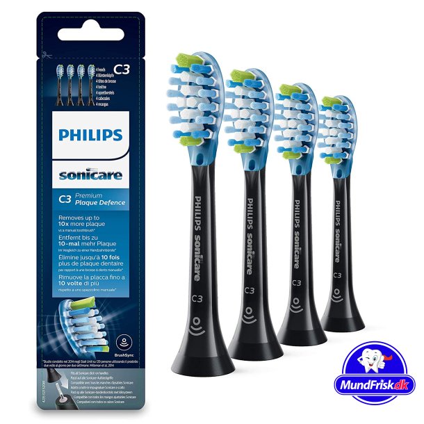 Philips Sonicare C3 Black Plaque Defense B&uuml;rstenk&ouml;pfe 4 Stk.