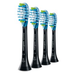 Philips Sonicare C3 Black Plaque Defense brstehoder 4 stk.