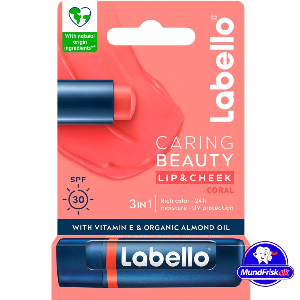 LABELLO Lippenbalsam Caring Beauty 3in1 LSF 30 Coral 4,8g