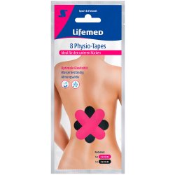 Kinesiologitejp Lifemed Physio Tapes nedre delen av ryggen