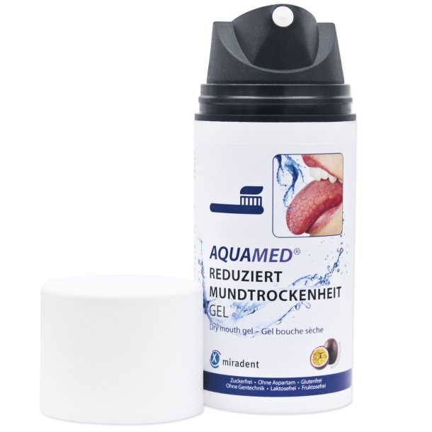 Lindring av trr munn - Miradent AQUAMED Gel Spray 100 ml
