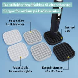 Dekkeunderlag for elektrisk tannbrste Qikfresh Universal 2 stk.