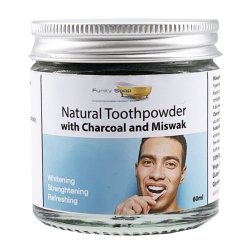 Naturlig tannkrem Powder Funky Soap Charcoal &amp; Miswak