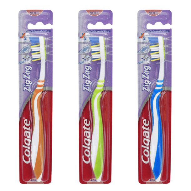Colgate ZigZag Soft Hammasharja, jossa on pehme�t harjakset.