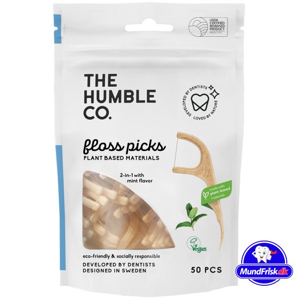Tandtrd uden PFAS The Humble Co. Plantebaserede Flossers