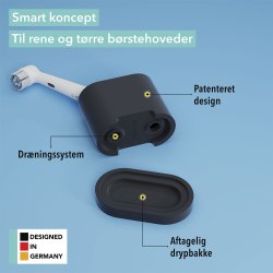 Holder Til 2 Brstehoveder Qikfresh Silikone