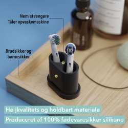 Holder Til 2 Brstehoveder Qikfresh Silikone
