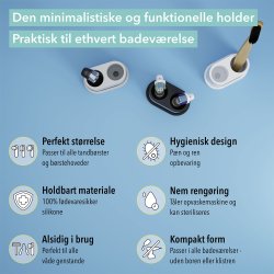 Holder Til 2 Brstehoveder Qikfresh Silikone
