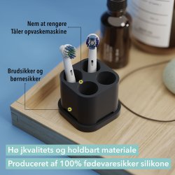 Holder for 4 brstehoder Qikfresh Silikon