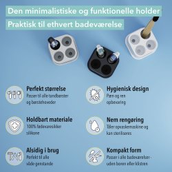 Holder for 4 brstehoder Qikfresh Silikon