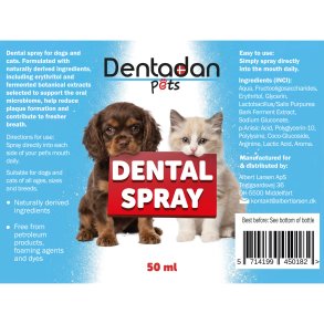 Dentadan Pets Dental Spray til hunde og katte � 50 ml