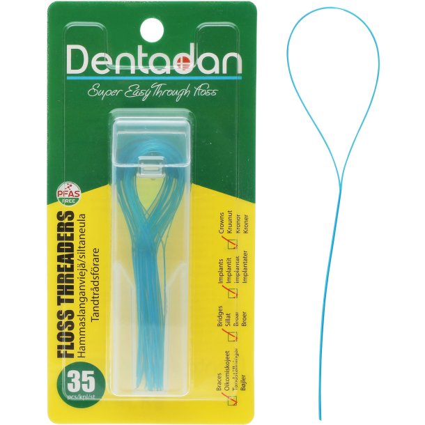 Dentadan Super Easy-Through Threaders Floss 35 Stk.