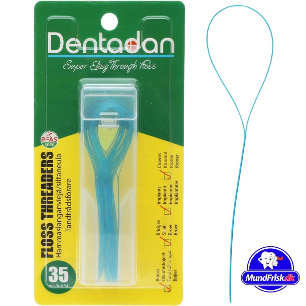 Dentadan Super Easy-Through Threaders Floss 35 Stk.