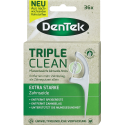 Dentek Eco Triple Clean Floss Picks Vxtbaserad 36 st.