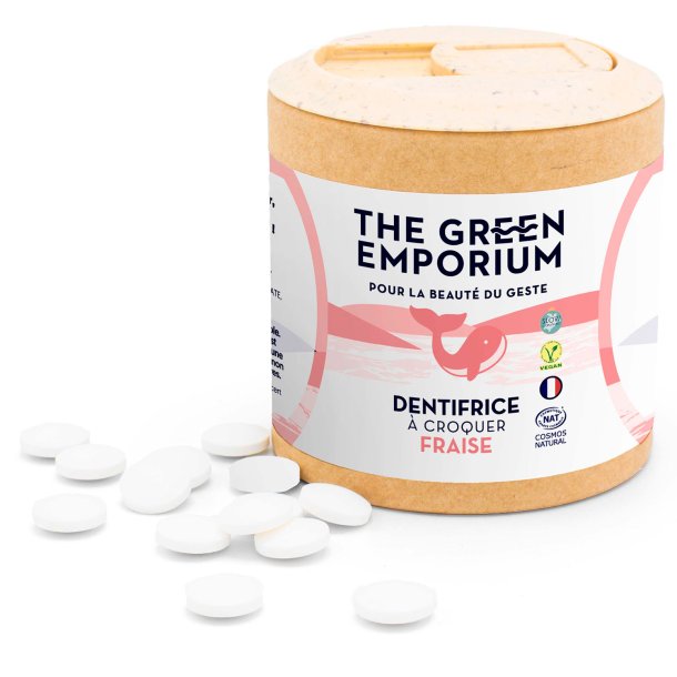 Tandkrmstabletter The Green Emporium Strawberry 120 st.