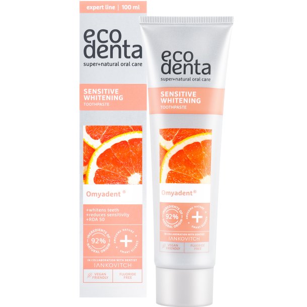 Naturlig Hydroxyapatite Whitening Tandpasta ECODENTA Sensitive Omyadent 75 ml