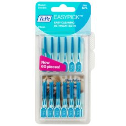 TePe EasyPick 60 stk. Tannpirkerbrster M/L BL