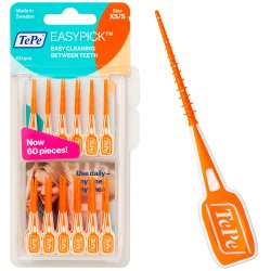 TePe EasyPick 60 stk. Tandstikbrster XS/Small ORANGE