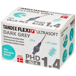 25 stk. Tandex Flexi ULTRASOFT Mellemrumsbrster 0.80 mm ISO 4 DARK Grey