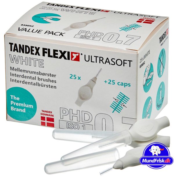 25 stk. Tandex Flexi ULTRASOFT Mellemrumsbrster 0.40 mm ISO 1 WHITE