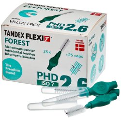 Tandex Flexi 25 stk. Mellemrumsbrster ISO 7 FOREST