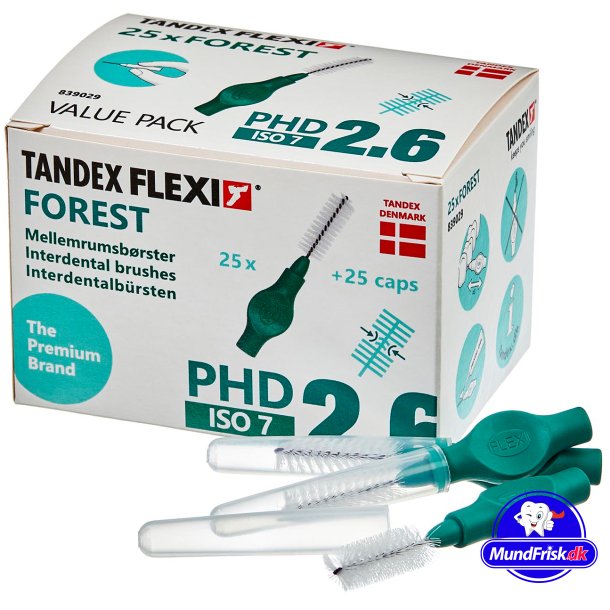 Tandex Flexi 25 stk. Mellemrumsbrster ISO 7 FOREST