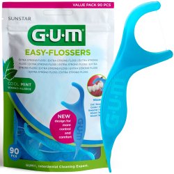 GUM Easy Flossers 90 stk. Tanntrdhengere Mint
