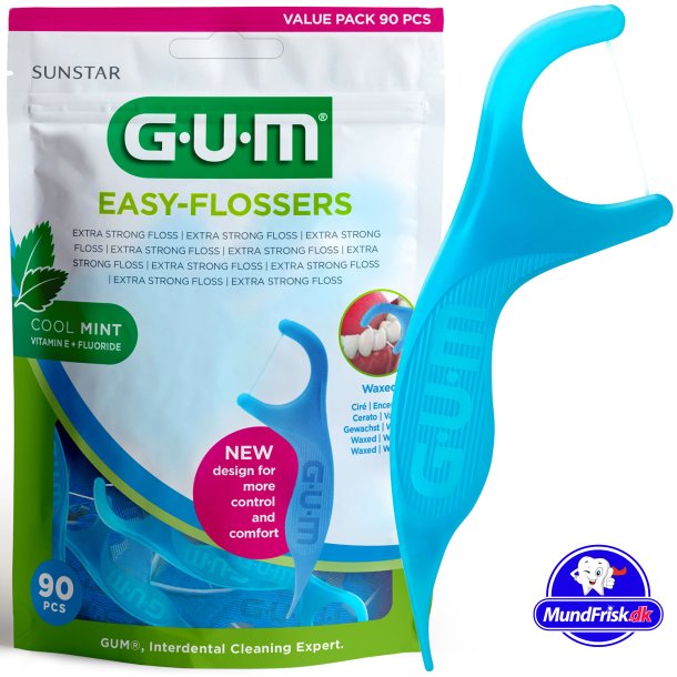 GUM Easy Flossers 90 st. Tandtrdshngare Mint