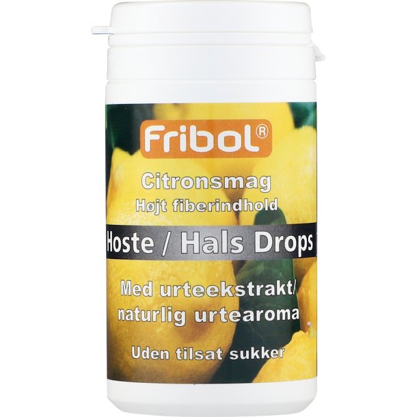 Fribol Sitron Halsdrper Sukkerfrie hostetabletter 60g