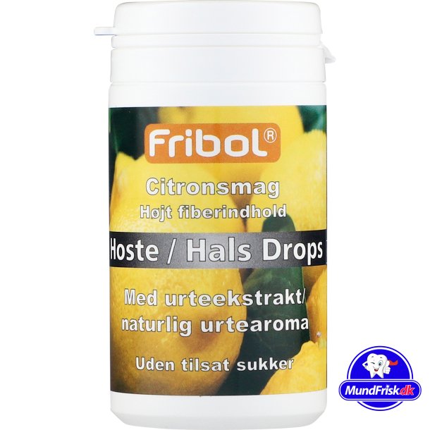 Fribol Sitron Halsdrper Sukkerfrie hostetabletter 60g
